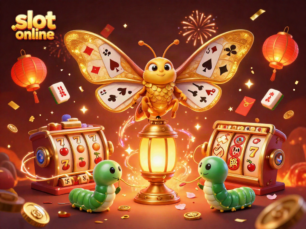 Engage in immersive slot online gaming with vibrant, animated casino scenes filled with excitement.
