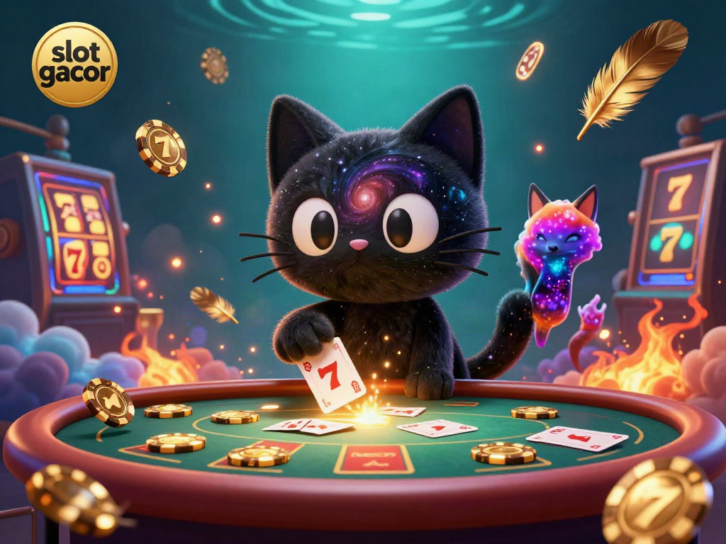 Engage with slot gacor at a cosmic casino where a black hole cat and nebula fox create jackpot magic.