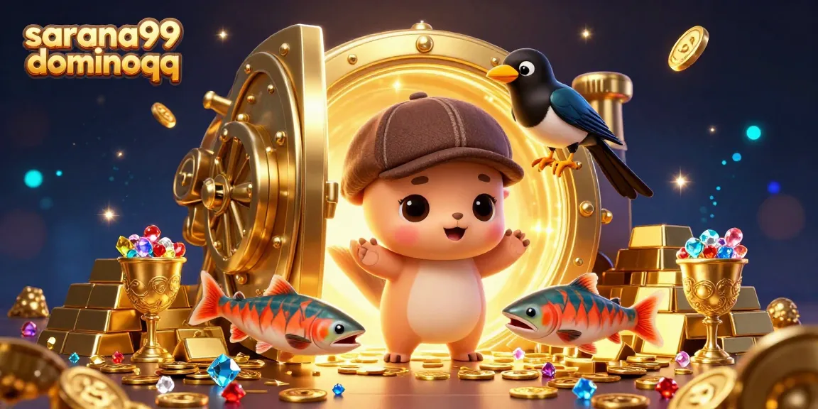 Engage with sarana99 dominoqq by enjoying lively casino fun featuring cartoon Nessie and treasure.