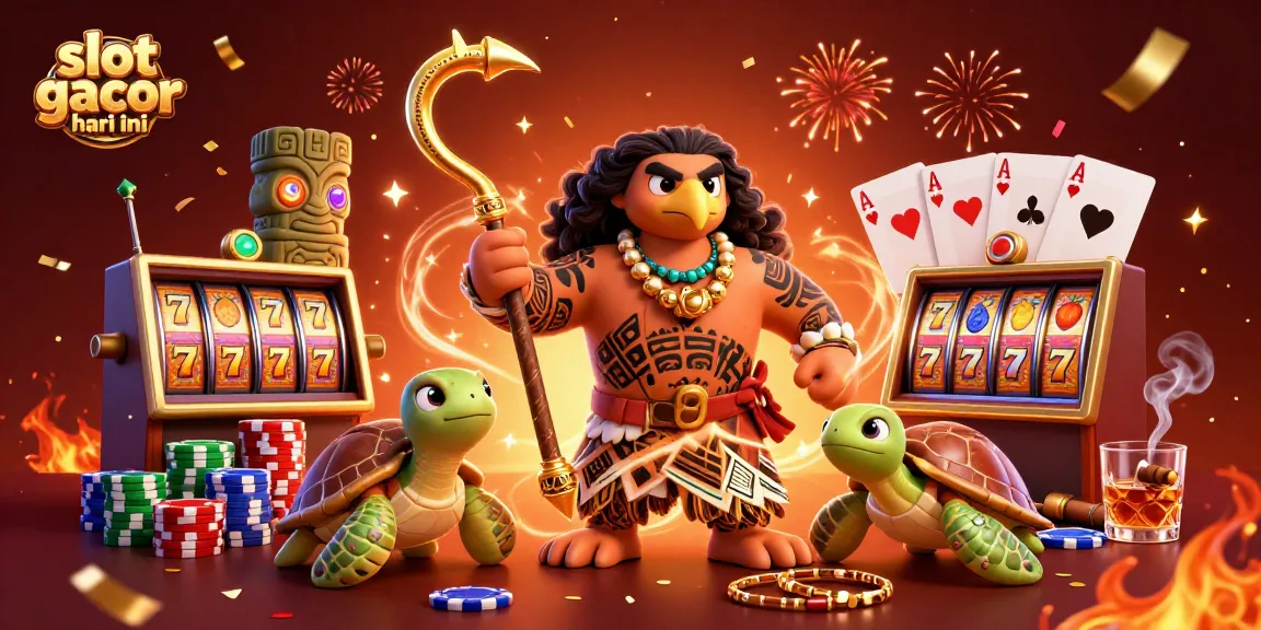 Menangkan slot gacor hari ini dengan ilustrasi yang penuh warna dan energi tinggi dari karakter kasino.