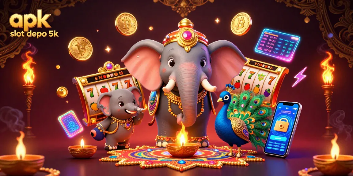 Engage with the exciting apk slot depo 5k featuring lively characters and dynamic slot elements in a vibrant 3D scene.