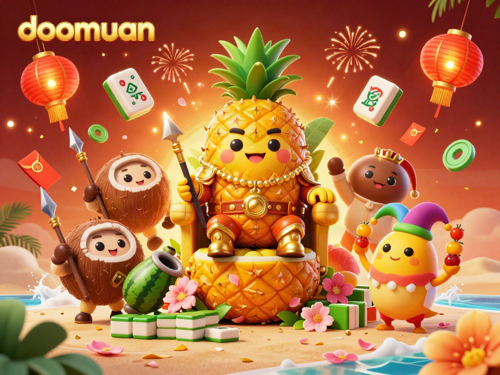 Doomuan brings a vibrant beach casino scene to life with colorful characters and dynamic gambling elements.