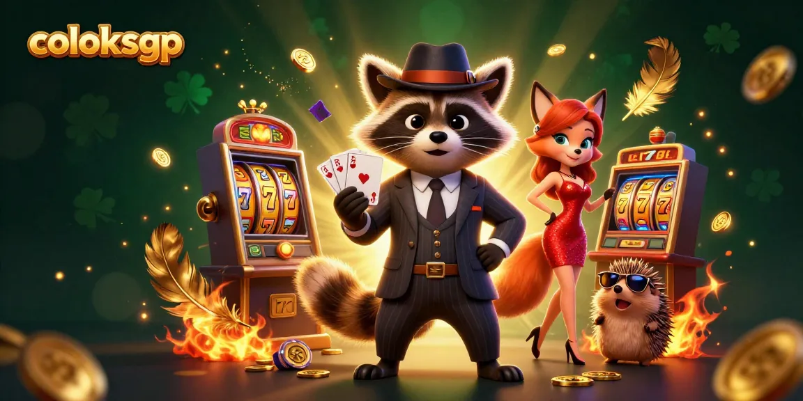 Menangkan jackpot dengan coloksgp, karakter kartun menang di kasino penuh warna.