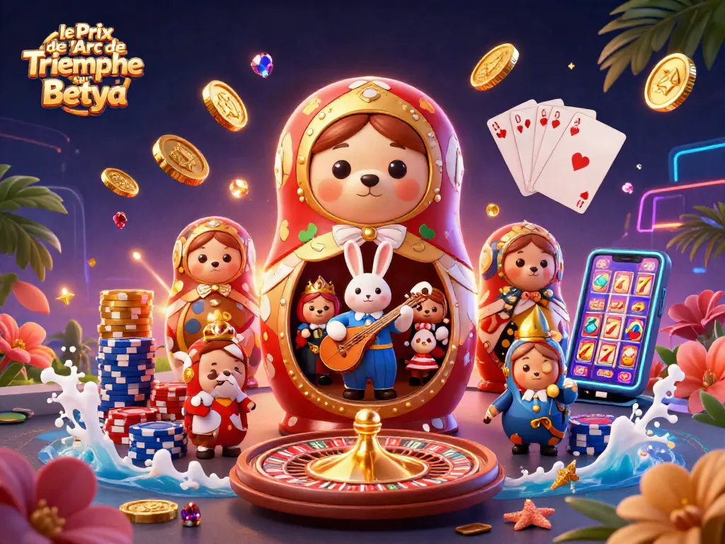 Bet on le Prix de l'Arc de Triomphe sur Betya with dynamic casino elements and vibrant visuals.