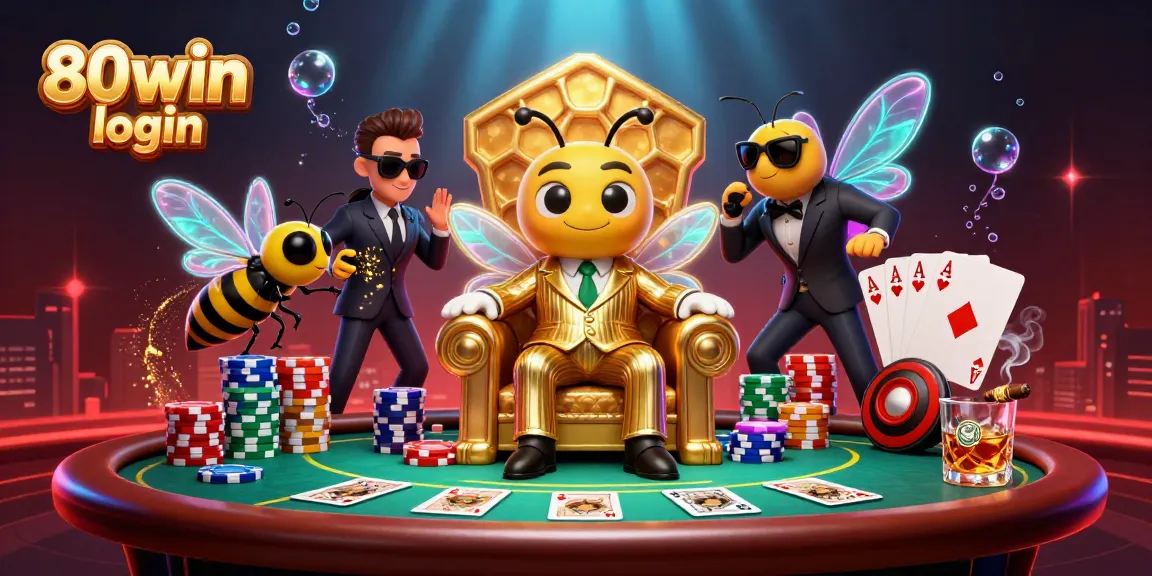 Experience the thrill of casino gaming with 80win login, featuring a vibrant bumblebee mob boss scene.