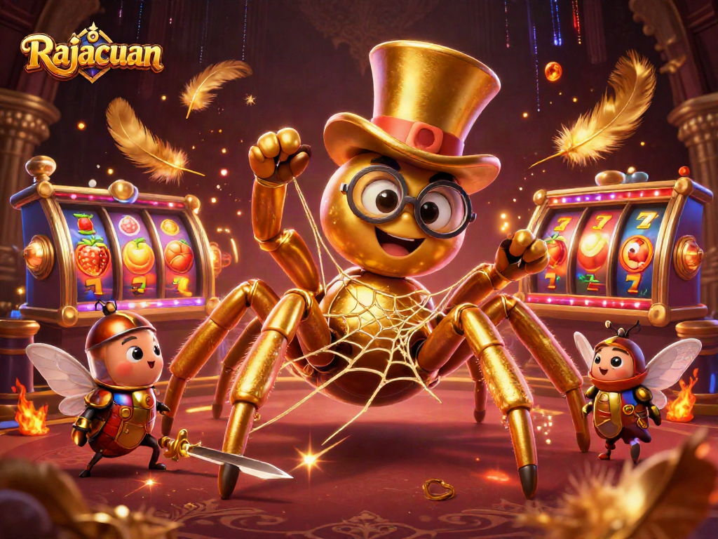 Rajacuan engages players with a thrilling 3D casino adventure featuring dynamic characters and slot elements.