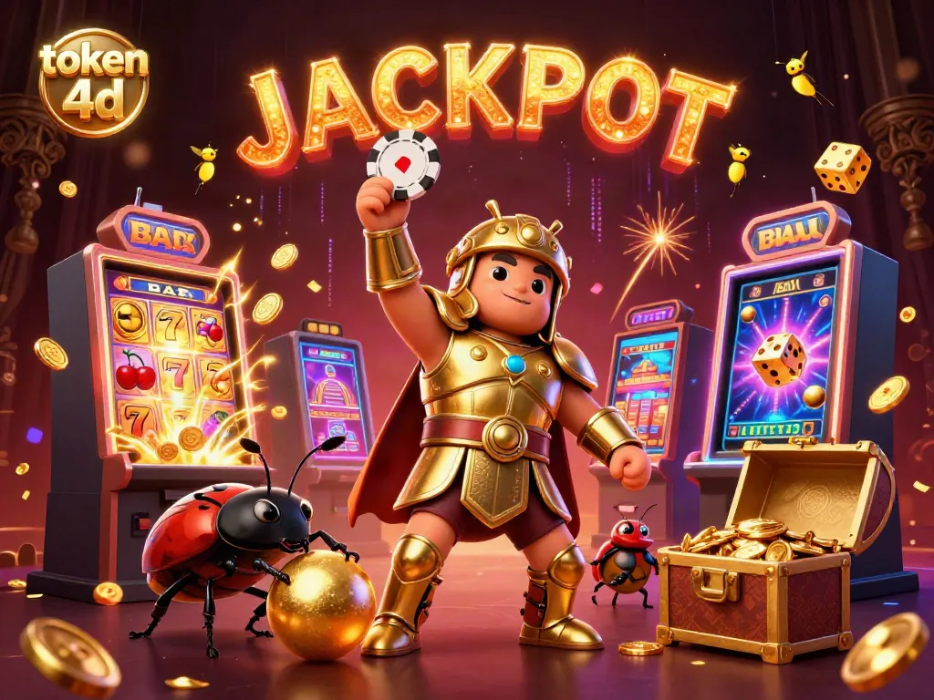 Beraksi dengan token 4d, kumbang hercules mengangkat keping poker di dunia kasino yang penuh keberuntungan.