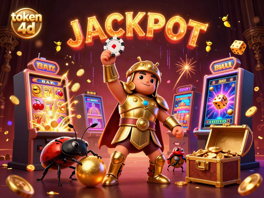 Beraksi dengan token 4d, kumbang hercules mengangkat keping poker di dunia kasino yang penuh keberuntungan.