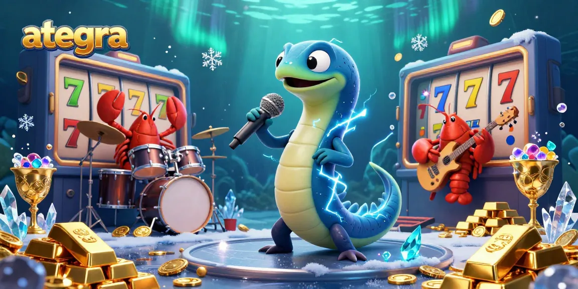 Ategra brings excitement with a lively underwater DJ scene, combining casino elements and vibrant characters.