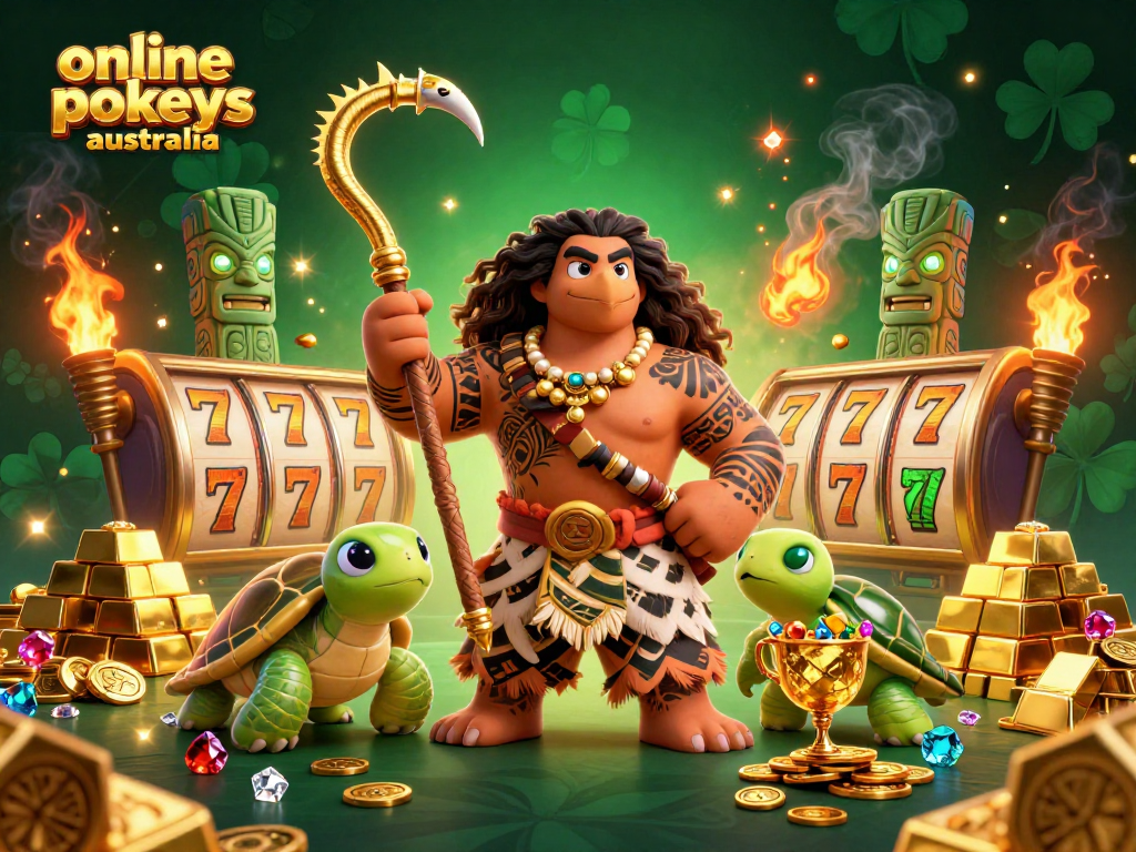 Experience thrilling online pokies Australia with vibrant characters and dazzling treasures in this dynamic scene.
