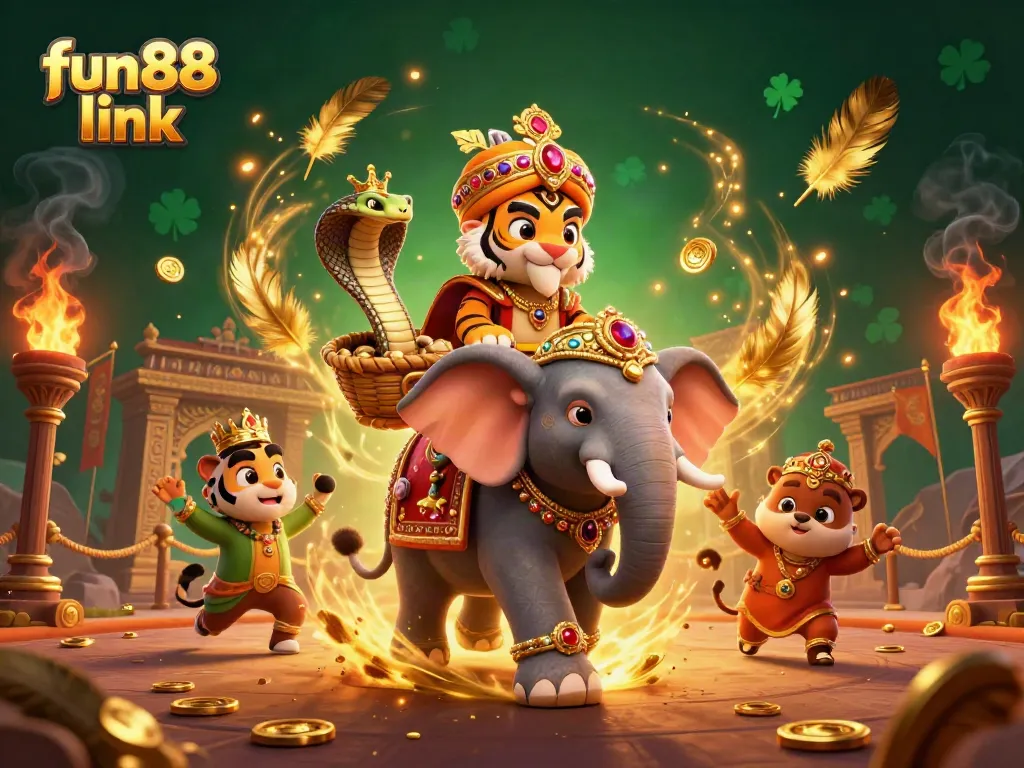 Experience the thrilling fun88 link in an action-packed casino environment with vibrant characters and dynamic elements.