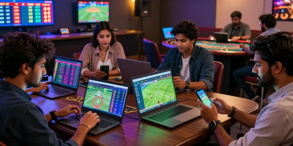lotus365 users actively engaging in cricket, football, and tennis betting.