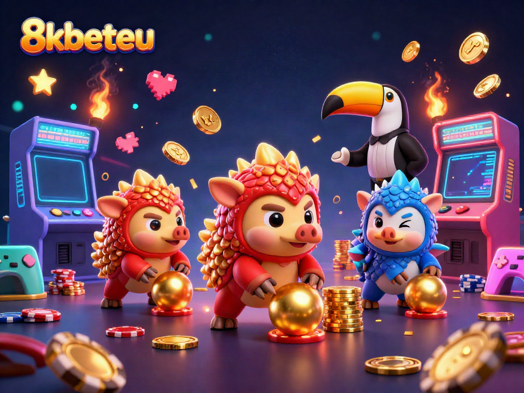 Experience the excitement of 8kbeteu with rival pangolins bowling poker chips in a vibrant casino setting.