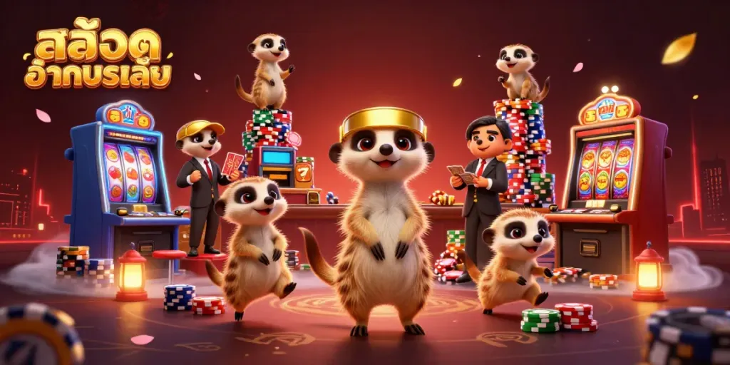 เล่นสล็อตทดลองเล่นและชนะด้วยกลยุทธ์กับเมียร์แคตในคาสิโน 3D