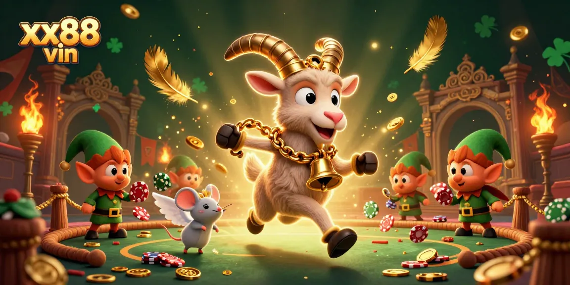 Win big at xx88 vin with cartoon characters in a lively casino scene filled with excitement and gaming action.